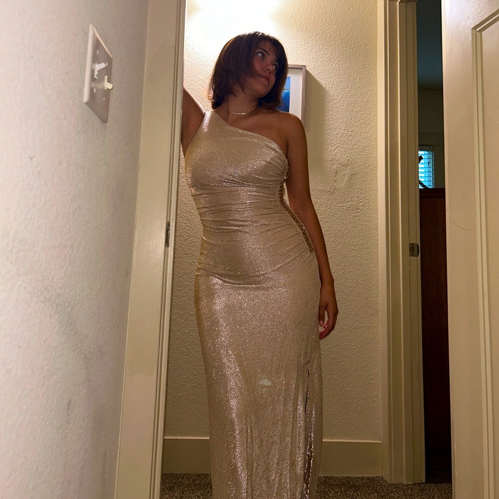 Golden formal dress